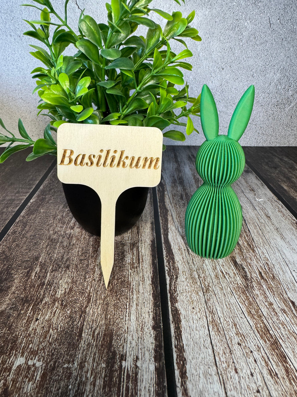 Kräuterstecker Holz personalisiert - Pflanzenschilder Garten & Balkon