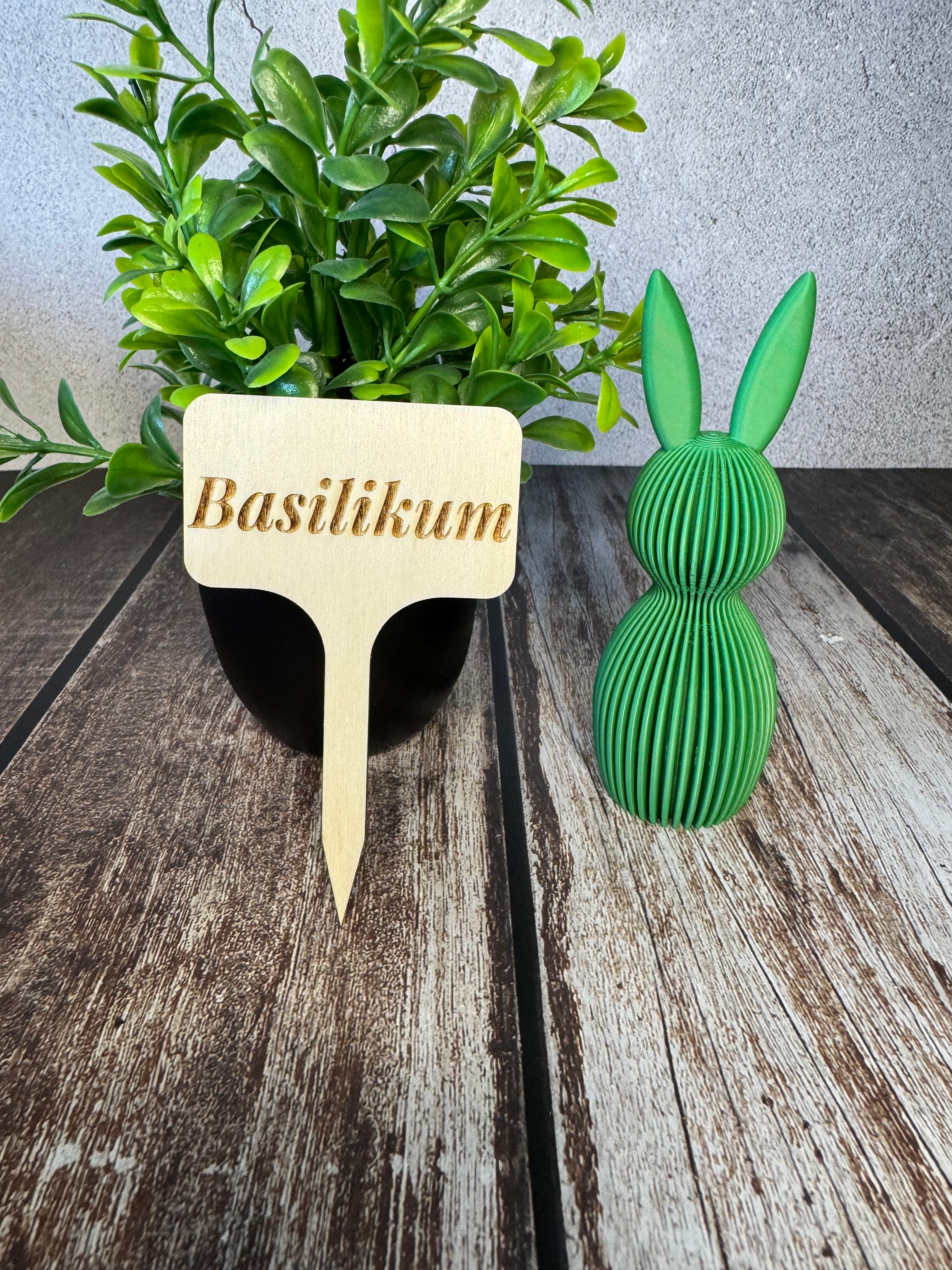 Kräuterstecker Holz personalisiert - Pflanzenschilder Garten & Balkon