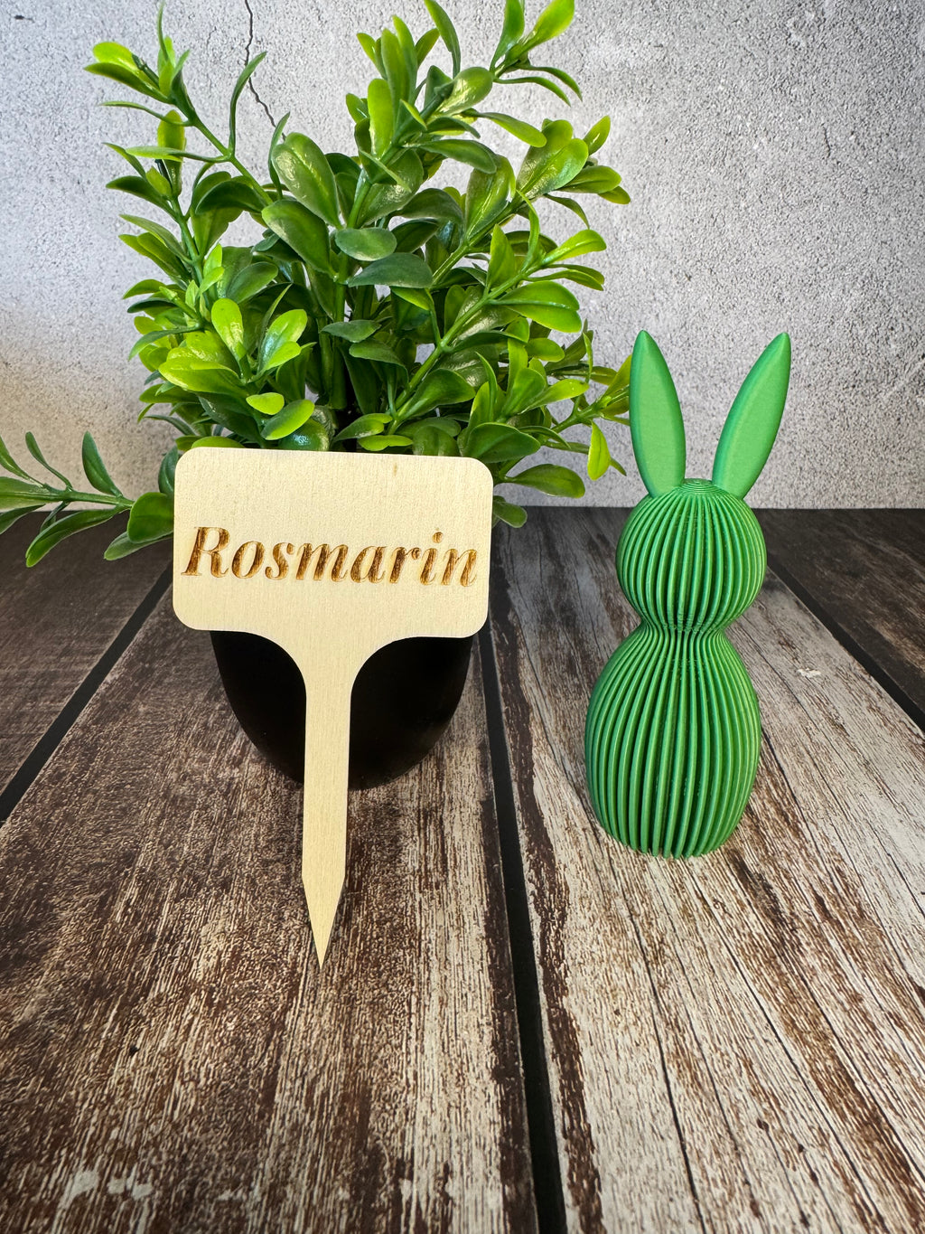Kräuterstecker Holz personalisiert - Pflanzenschilder Garten & Balkon