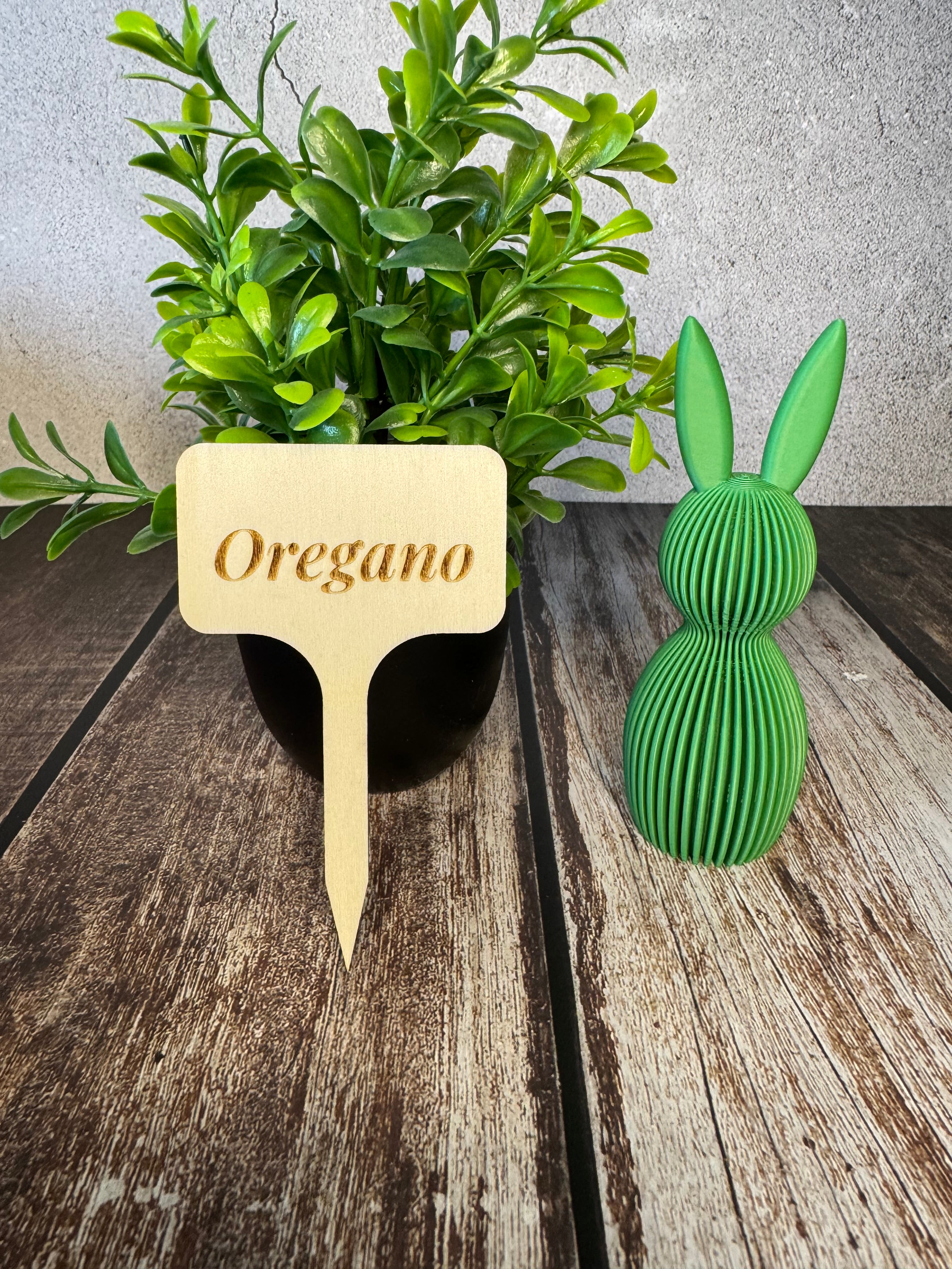 Kräuterstecker Holz personalisiert - Pflanzenschilder Garten & Balkon