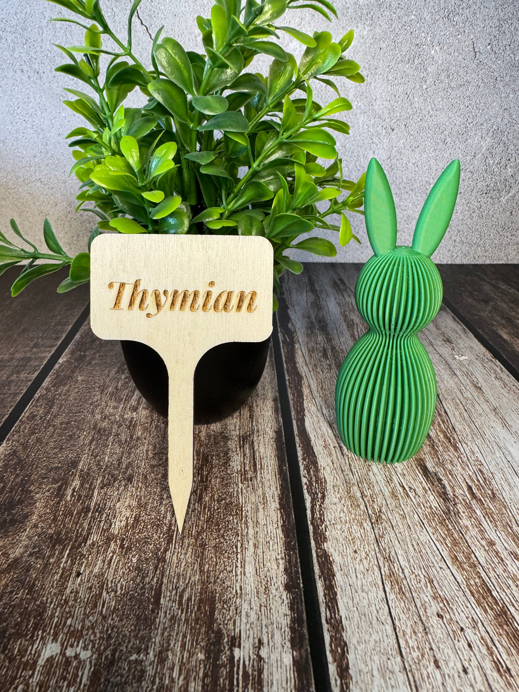 Kräuterstecker Holz personalisiert - Pflanzenschilder Garten & Balkon