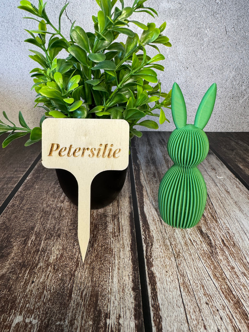 Kräuterstecker Holz personalisiert - Pflanzenschilder Garten & Balkon