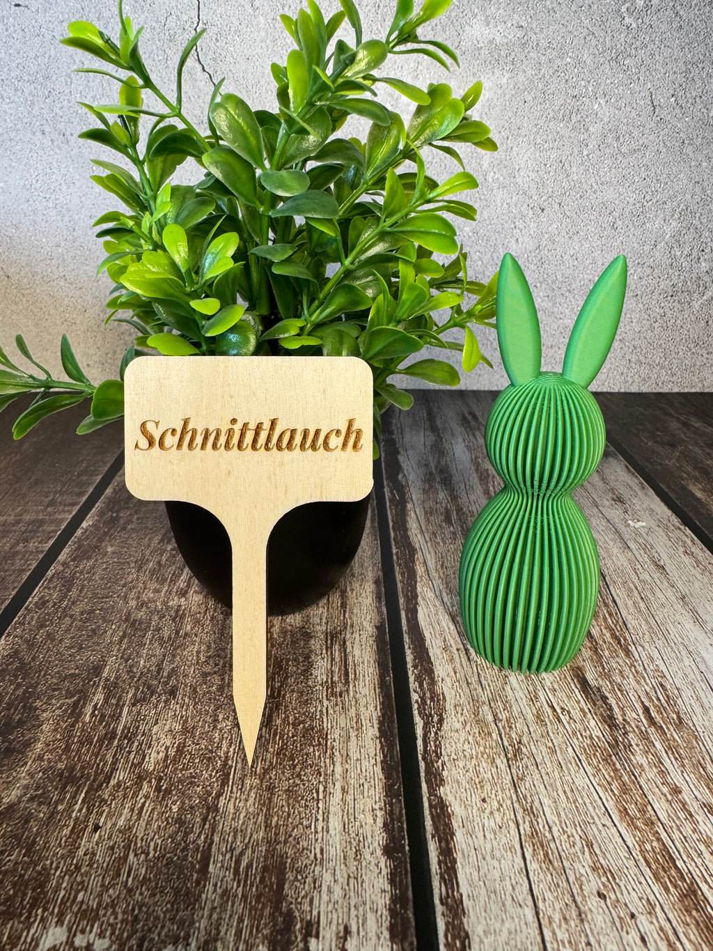 Kräuterstecker Holz personalisiert - Pflanzenschilder Garten & Balkon