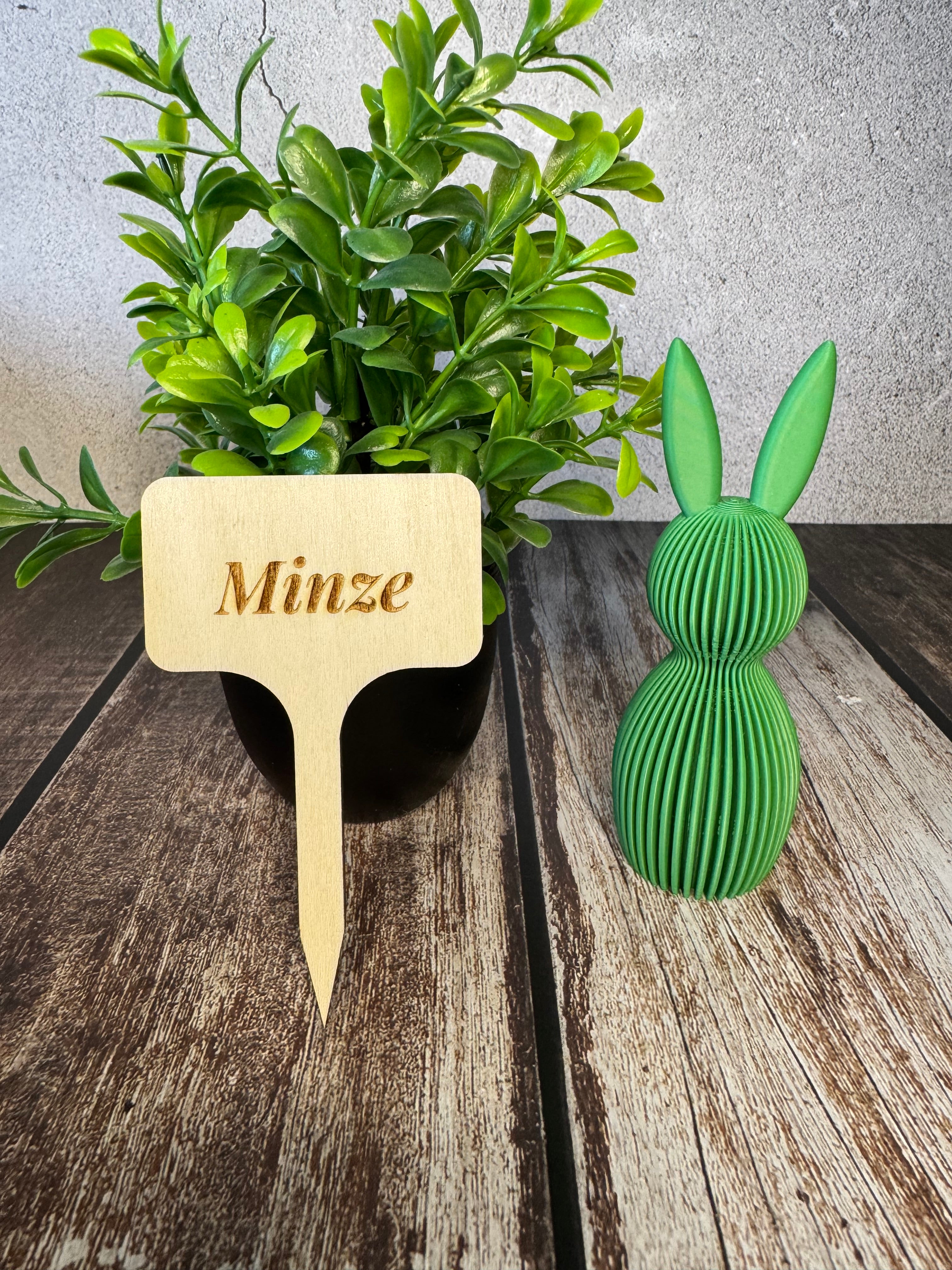 Kräuterstecker Holz personalisiert - Pflanzenschilder Garten & Balkon