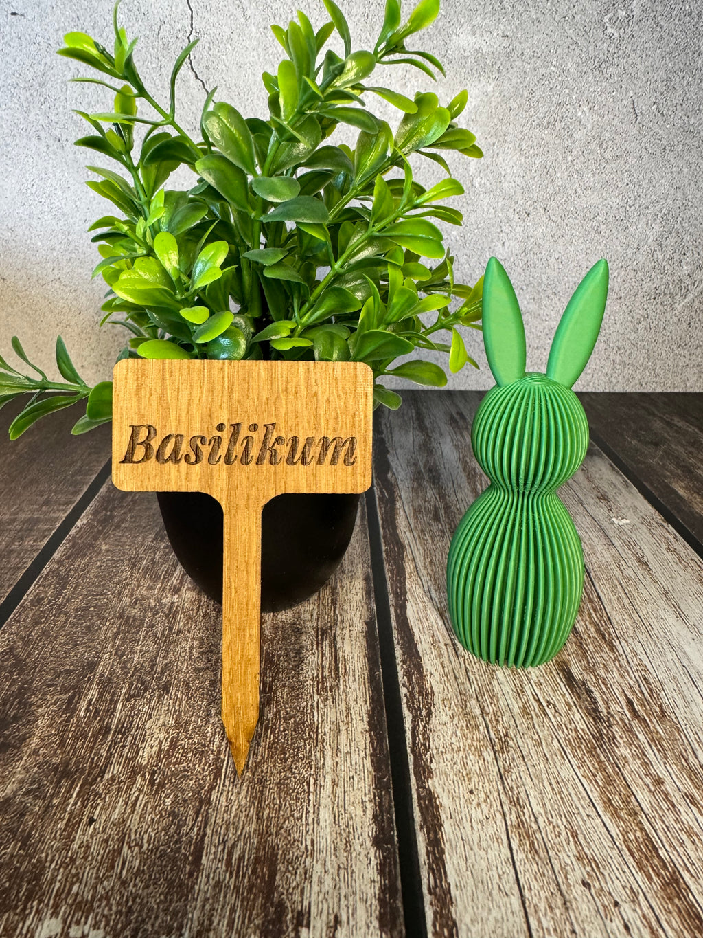 Kräuterstecker Holz personalisiert - Pflanzenschilder Garten & Balkon