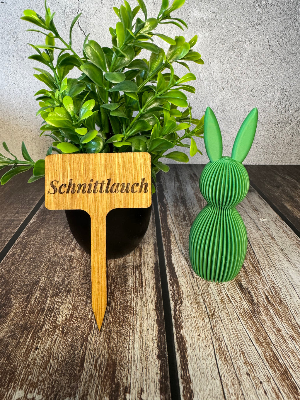 Kräuterstecker Holz personalisiert - Pflanzenschilder Garten & Balkon