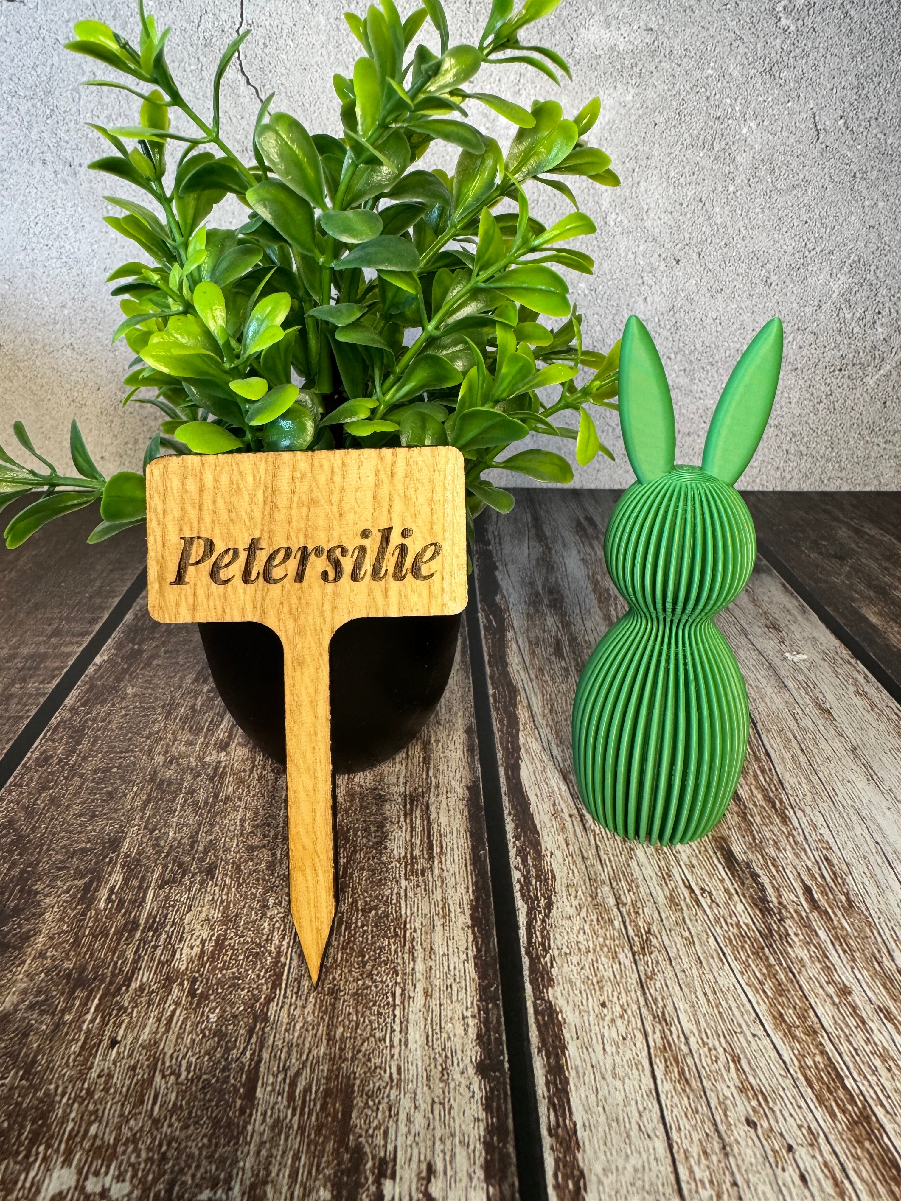 Kräuterstecker Holz personalisiert - Pflanzenschilder Garten & Balkon