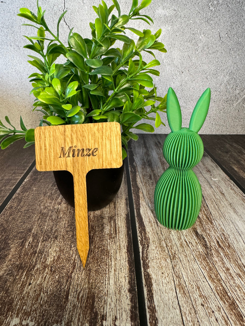 Kräuterstecker Holz personalisiert - Pflanzenschilder Garten & Balkon