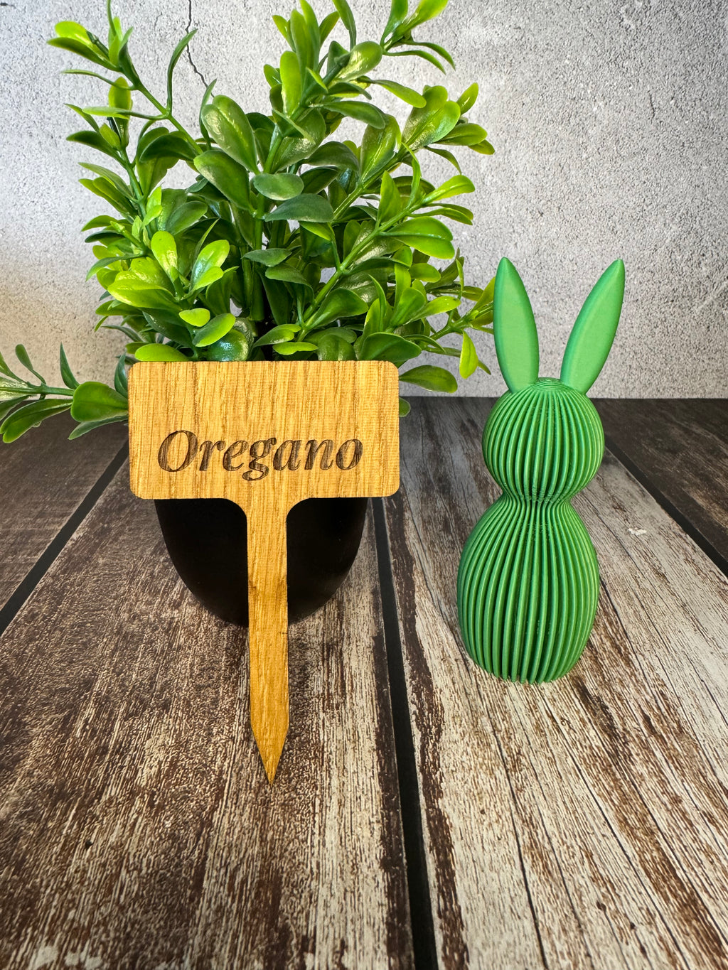 Kräuterstecker Holz personalisiert - Pflanzenschilder Garten & Balkon