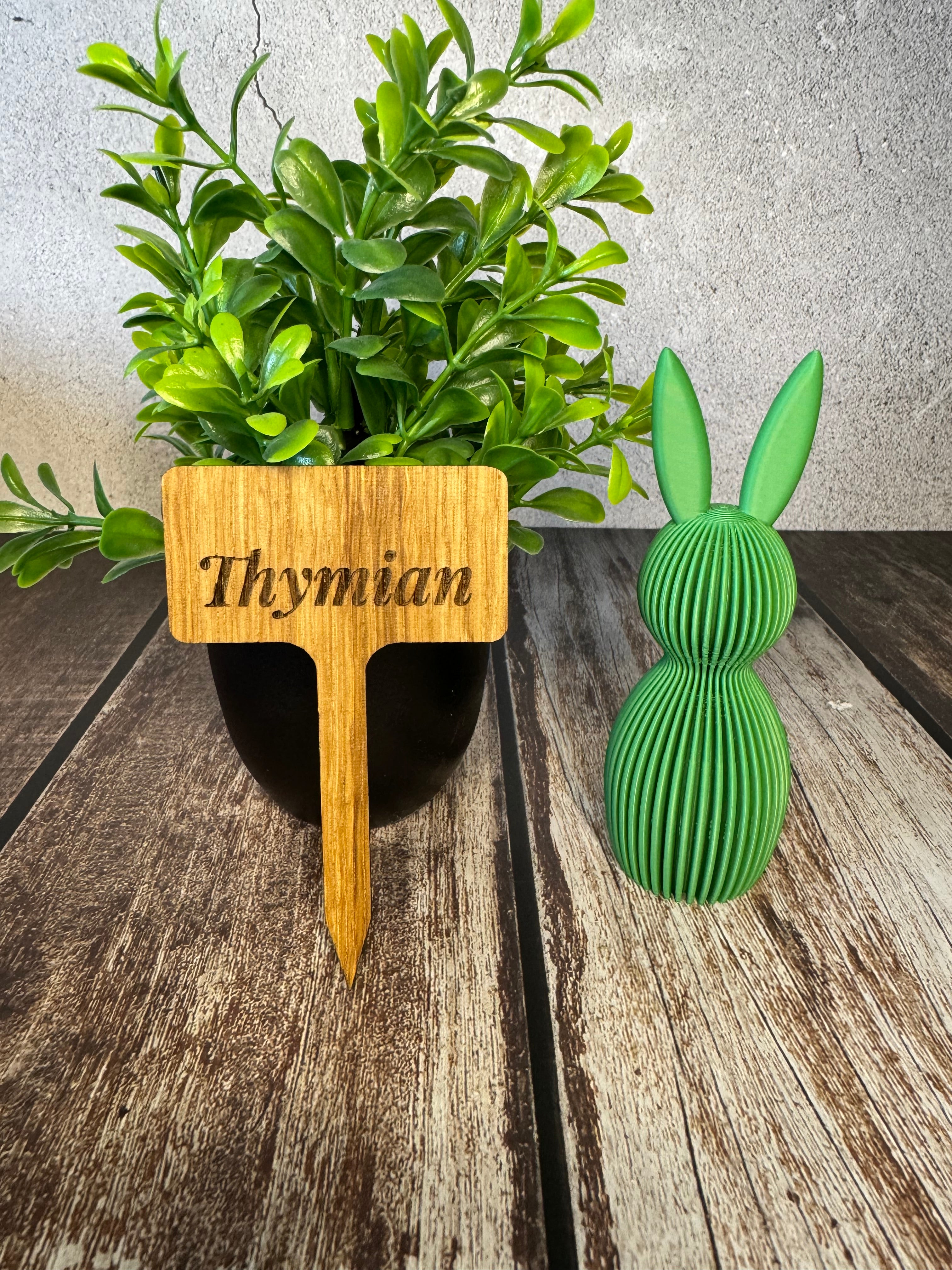 Kräuterstecker Holz personalisiert - Pflanzenschilder Garten & Balkon