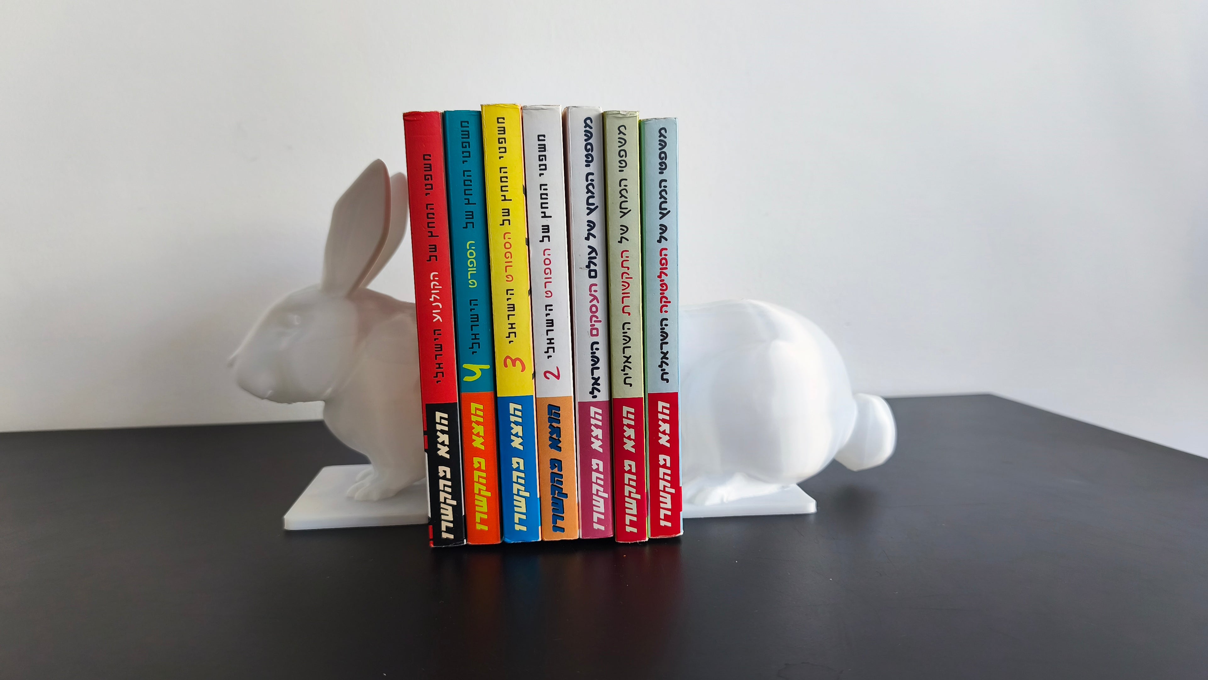 Buchstützen aus PLA – Tierdesigns Drache, Hund, Katze & Hase